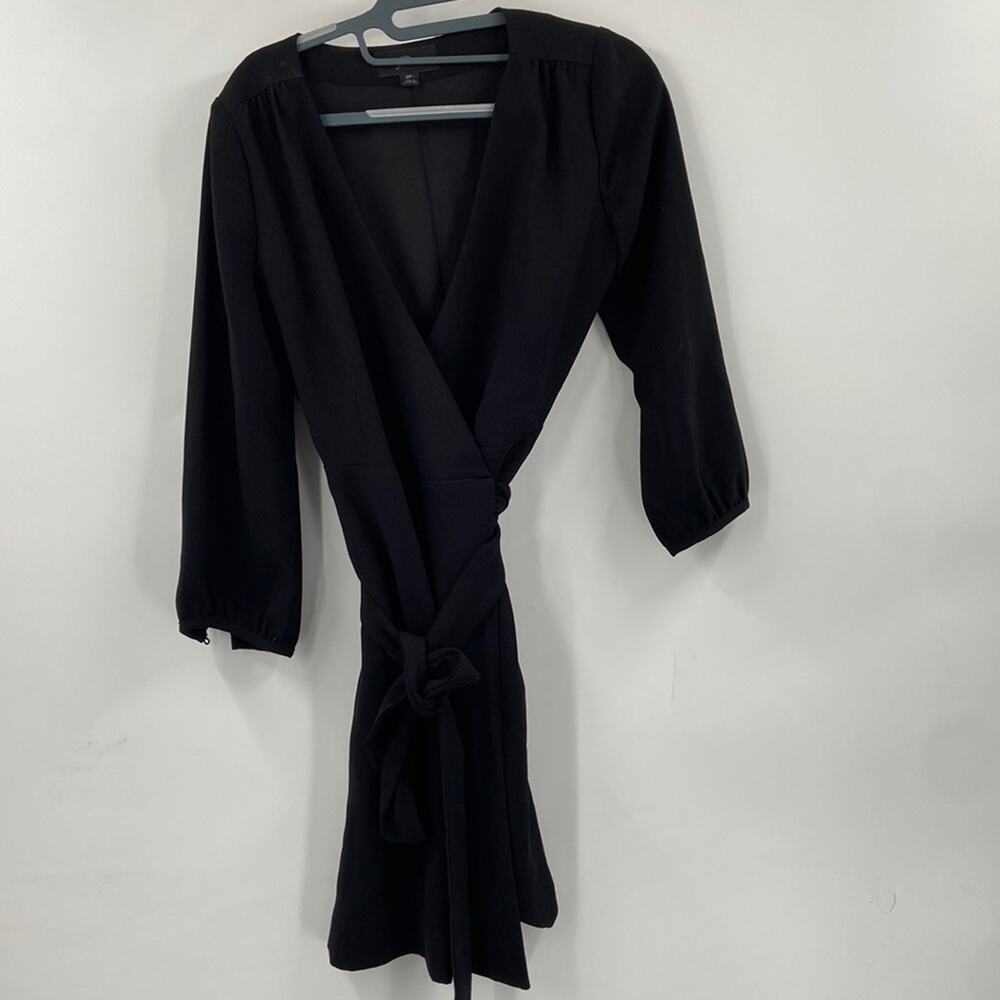 J.Crew black wrap mini dress
